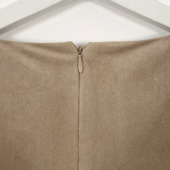 Tan Faux Suede Mini Dress - Picture 6 of 8